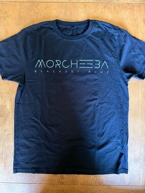 Black with Blue Morcheeba Graphic Tee - mens size medium